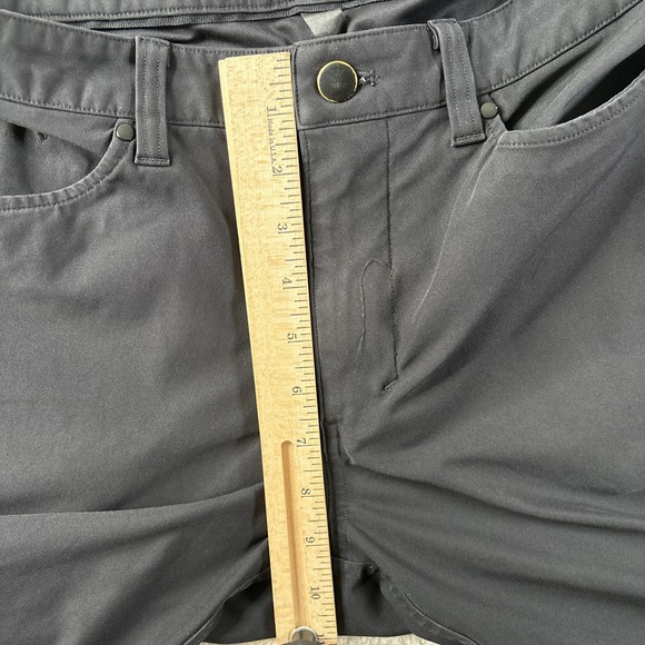 Lululemon ABC Slim-Fit 5-Pocket Warpstreme Pants Men's Size 32 Black LM5AD9S - Picture 15 of 16